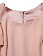 Dolce & Gabbana Pink Viscose Fit Flared Sheath Midi Dress