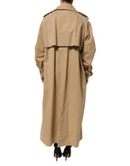 Dolce & Gabbana Khaki Double Breasted Trench Coat Jacket