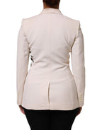 Dolce & Gabbana Beige Embroidered Single Breasted Jacket