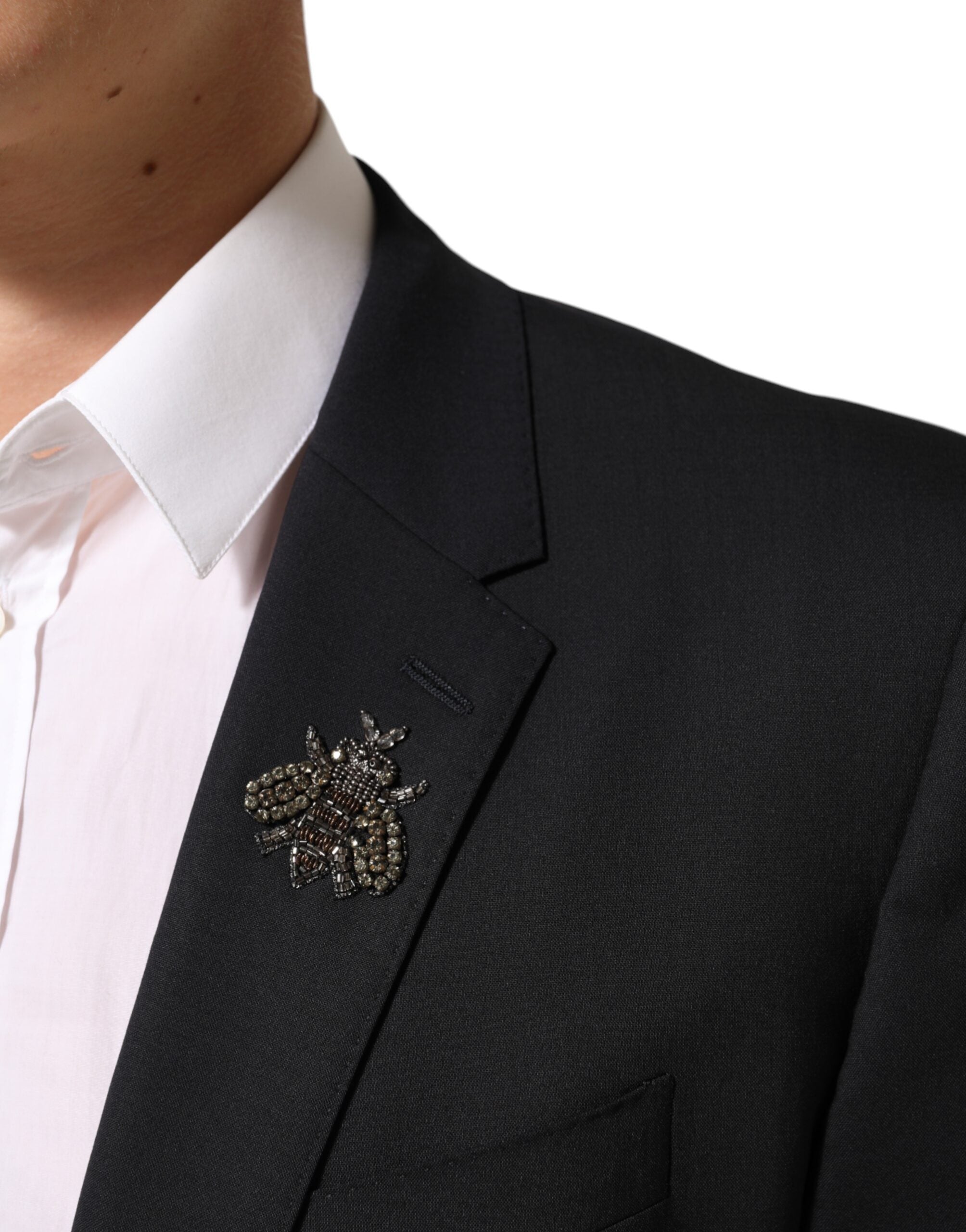 Dolce & Gabbana Black Bee MARTINI 2 Button Men Suit Blazer