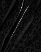 Dolce & Gabbana Black Cotton Hooded Full Zip Bomber Jacket