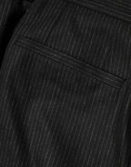 Dolce & Gabbana Black Cotton Mid Waist Dress Trouser Pants