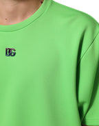 Dolce & Gabbana Green Logo Crew Neck Short Sleeves T-shirt