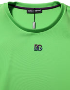 Dolce & Gabbana Green Logo Crew Neck Short Sleeves T-shirt
