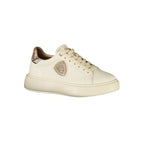 Blauer Beige Polyurethane Women Sneaker