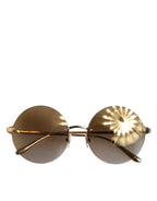 Dolce & Gabbana DG2228 Gold Plated Round Lenses Shades Eyewear Sunglasses