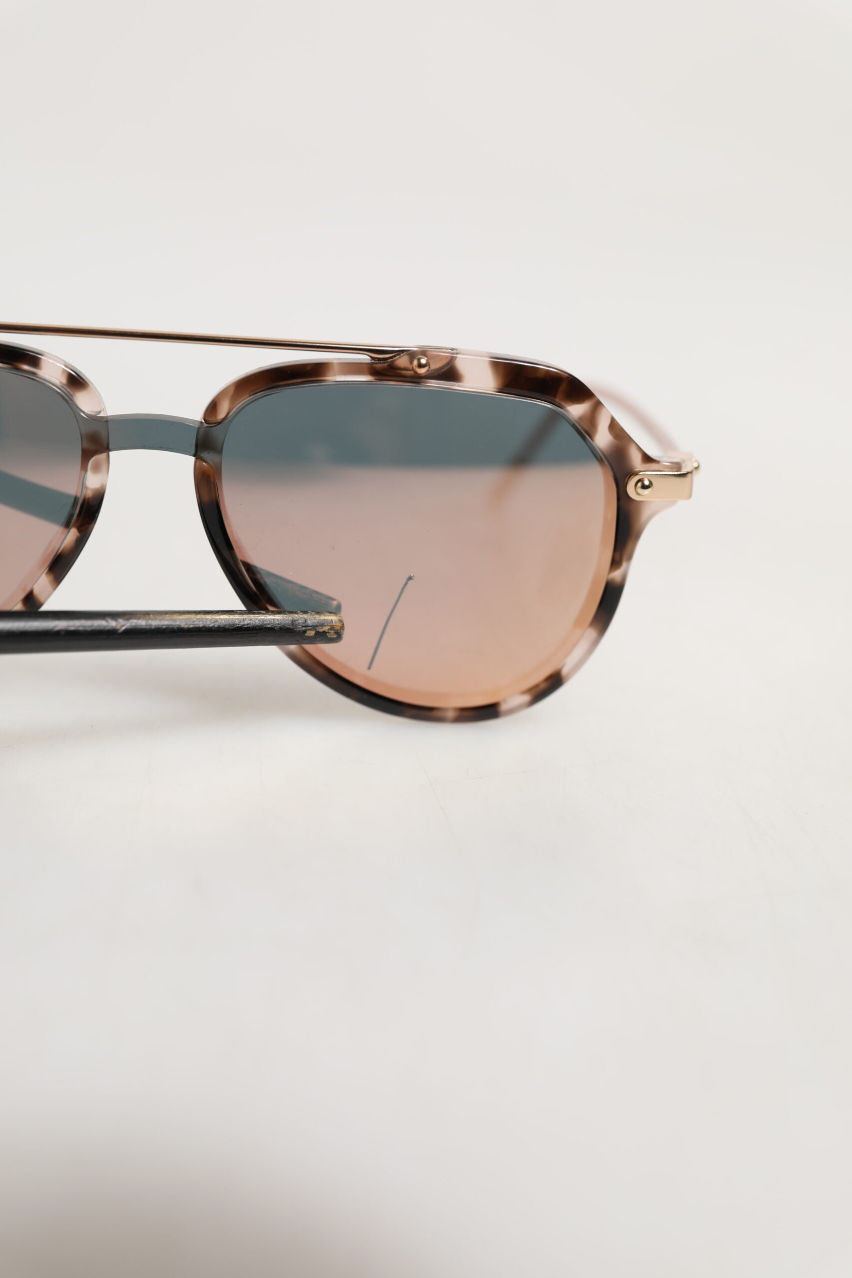 Dolce & Gabbana DG4330 Tortoise Shell Aviator Frame Eyewear Sunglasses
