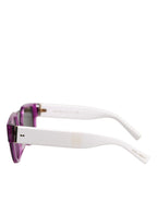 Dolce & Gabbana DG4356F White Acetate Aviator Shades Eyewear Sunglasses