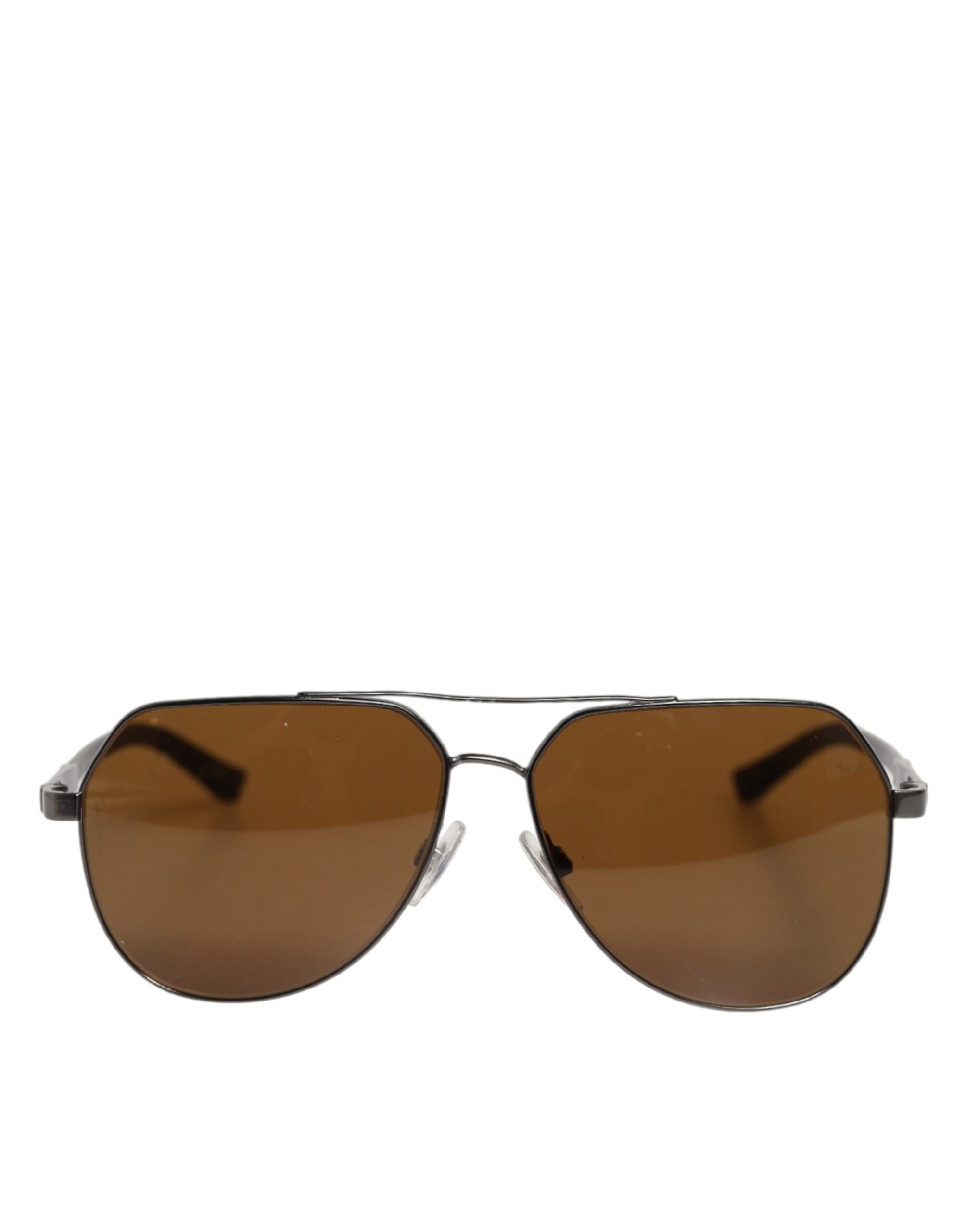 Dolce & Gabbana Black Steel Frame Basalto Collection Shades Sunglasses