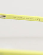 Dolce & Gabbana DG4324 Yellow Framed Mirrored Lenses Eyewear Sunglasses