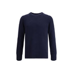 Aragona Cashmere Blue Merino Wool Sweatshirt