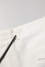 Dolce & Gabbana White Cotton Mid Waist Men Bermuda Shorts