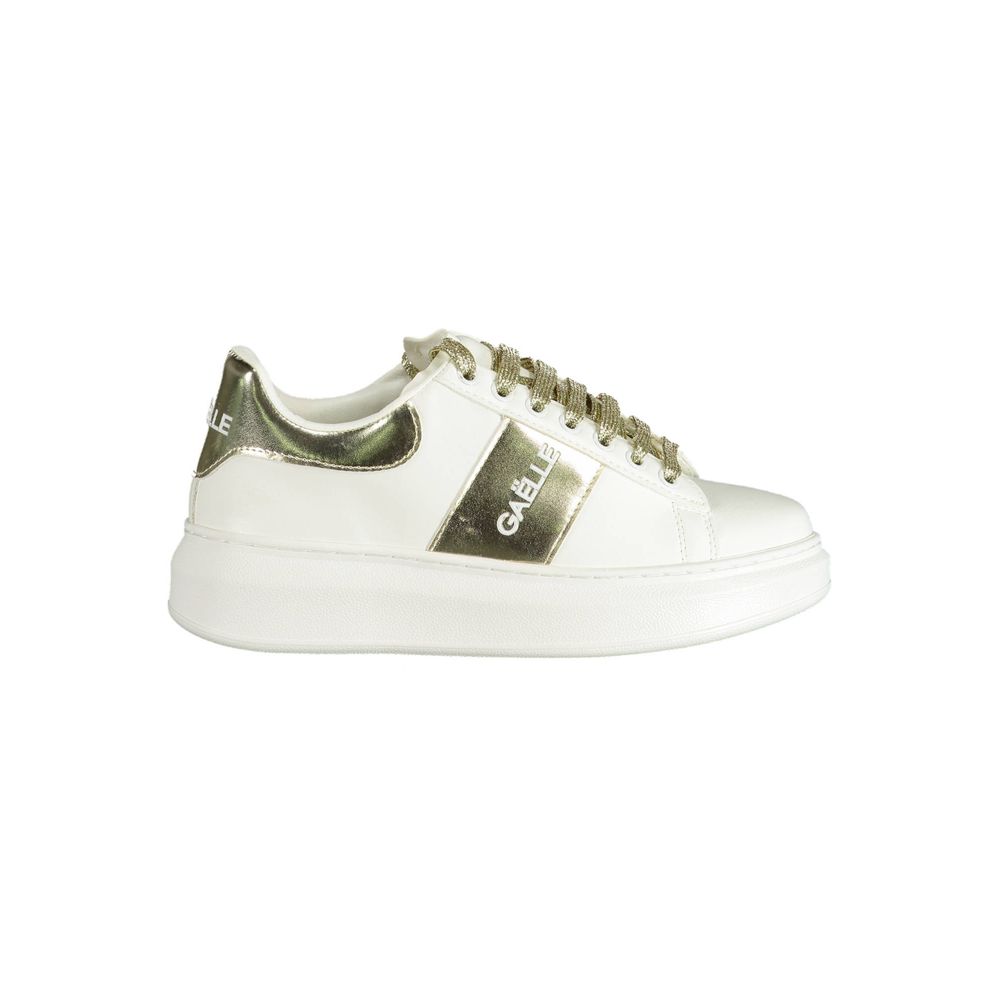 Gaelle Paris Bianco Polyurethane Women Sneaker