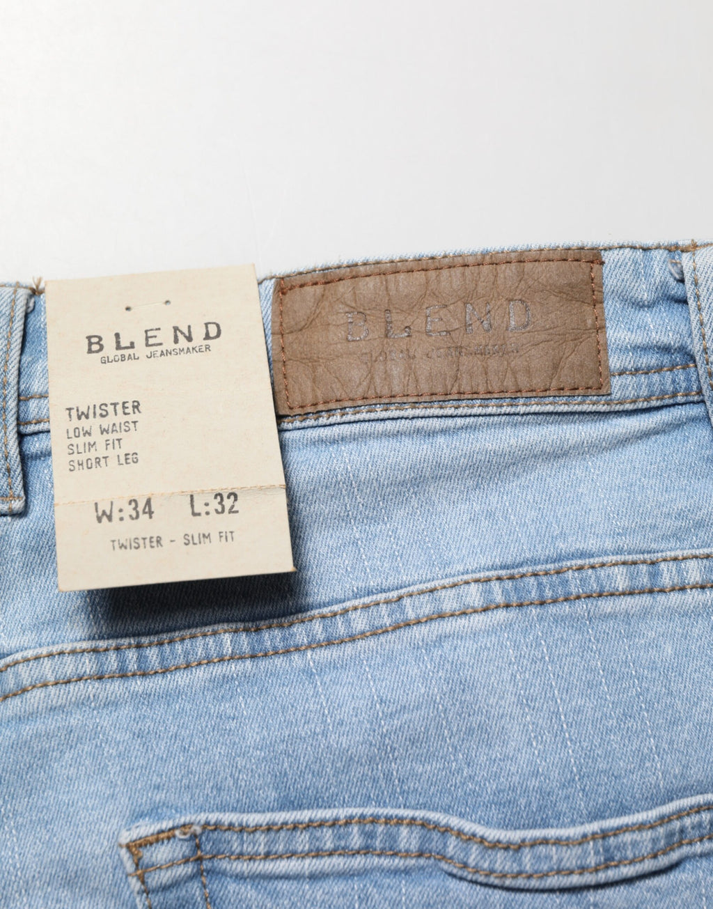 Blend Light Blue Twister Low Waist Slim Fit Men Denim Jeans