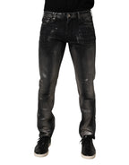 Emporio Armani Black Washed Slim Fit Men Denim Trouser Jeans