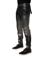 Emporio Armani Black Washed Slim Fit Men Denim Trouser Jeans