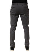 Daniele Alessandrini Gray Polyester Formal Dress Trouser Pants