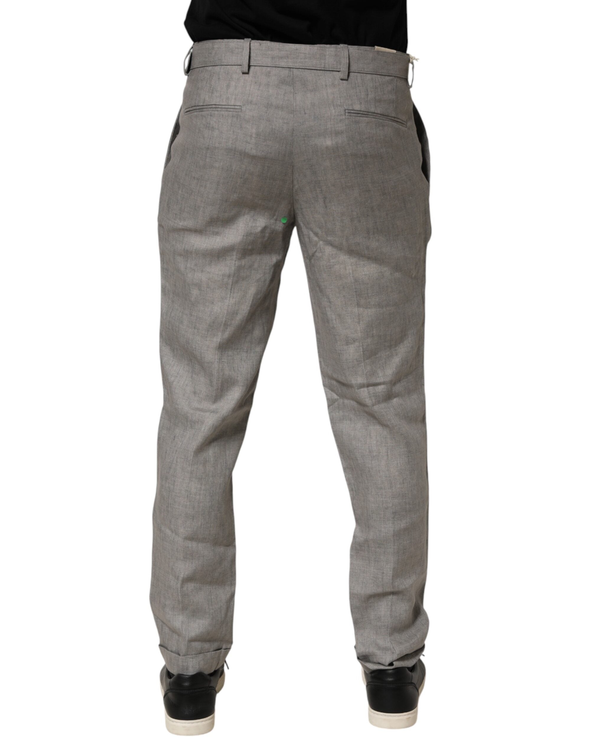 Briglia 1949 Gray Mid Waist Dress Formal Skinny Men Pants