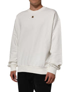 Dolce & Gabbana White DG Logo Crew Neck Sweatshirt Sweater