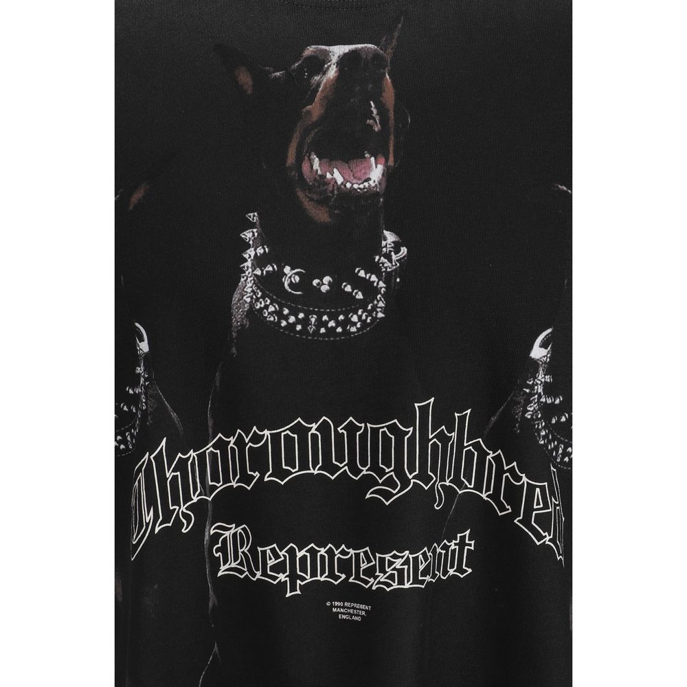 Represent Black Cotton T-Shirt