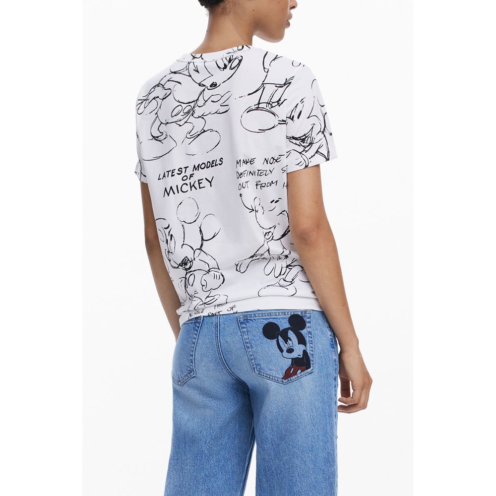 Desigual Bianco Cotton Women T-Shirt