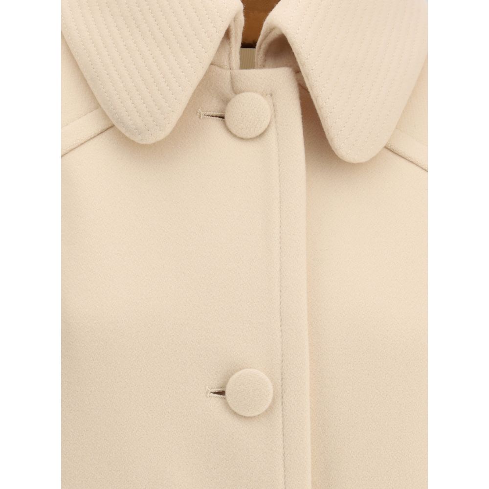 Valentino Beige Fleece Wool Coat