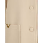 Valentino Beige Fleece Wool Coat