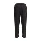 Cruna Black Cotton Casual Pants