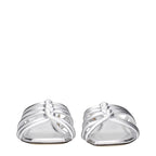 Jimmy Choo Gray Leather Flat Sandals