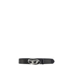 Diesel Black Calf Leather Bos Taurus Regular Belt