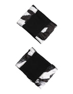 Dolce & Gabbana Black White DG Logo Silk 1 Pair Wristband