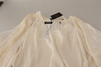 Twinset Off White Tank Lace Trim Cardigan Women Blouse Tops