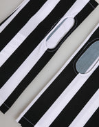 Dolce & Gabbana Black White Nylon Fingerless Wrist Length Gloves