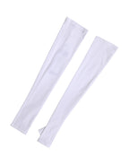 Dolce & Gabbana White Nylon Fingerless Elbow Length Mitten Gloves