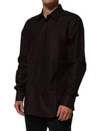 Dolce & Gabbana Brown Cotton LongSleeve MARTINI Dress  Shirt