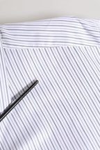 Dolce & Gabbana White Stripes Long Sleeves GOLD Dress Shirt