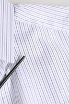 Dolce & Gabbana White Stripes Cotton Men GOLD Dress Shirt