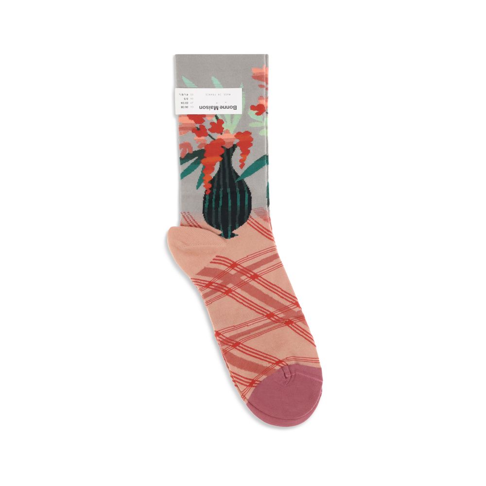 Bonne Maison Black Cotton Socks