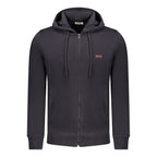 Rifle Blue Cotton Men's Hooded Sweatshirt