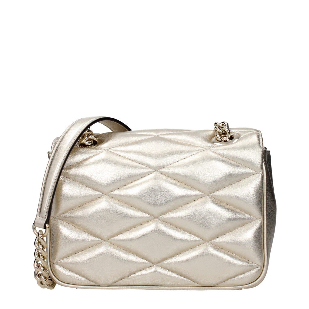Jimmy Choo Gold Leather Shoulder Bag