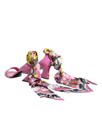 Dolce & Gabbana Pink Leather High Heels Sandals Shoes