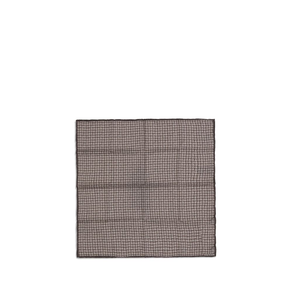 Brunello Cucinelli Brown Silk Scarf
