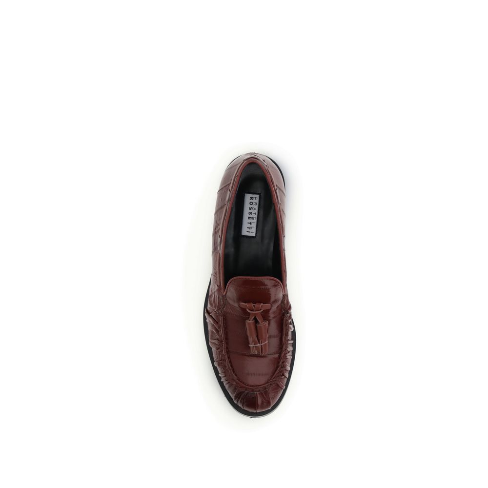 Fratelli Rossetti Bordeaux Leather Slip-On Loafers