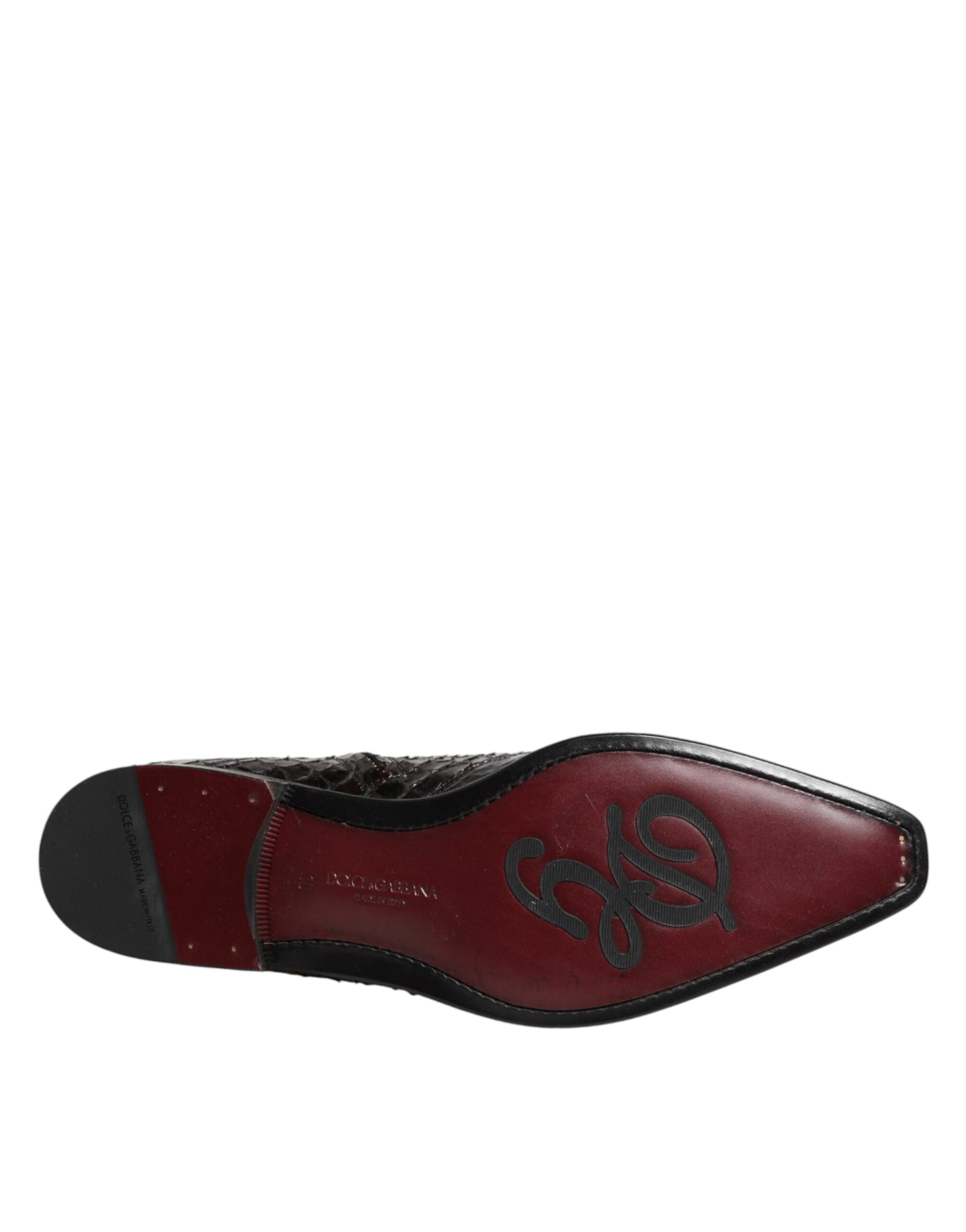 Dolce & Gabbana Bordeaux Chelsea Men Short Ankle Boots Shoes
