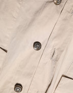 Dolce & Gabbana Beige Collared Long Sleeve Cotton Shirt Top