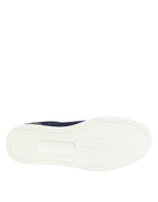 Dolce & Gabbana Blue Leather Suede Low Top Sneakers Shoes