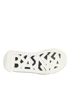 Dolce & Gabbana White Black Leather NS1 Sneaker  Shoes