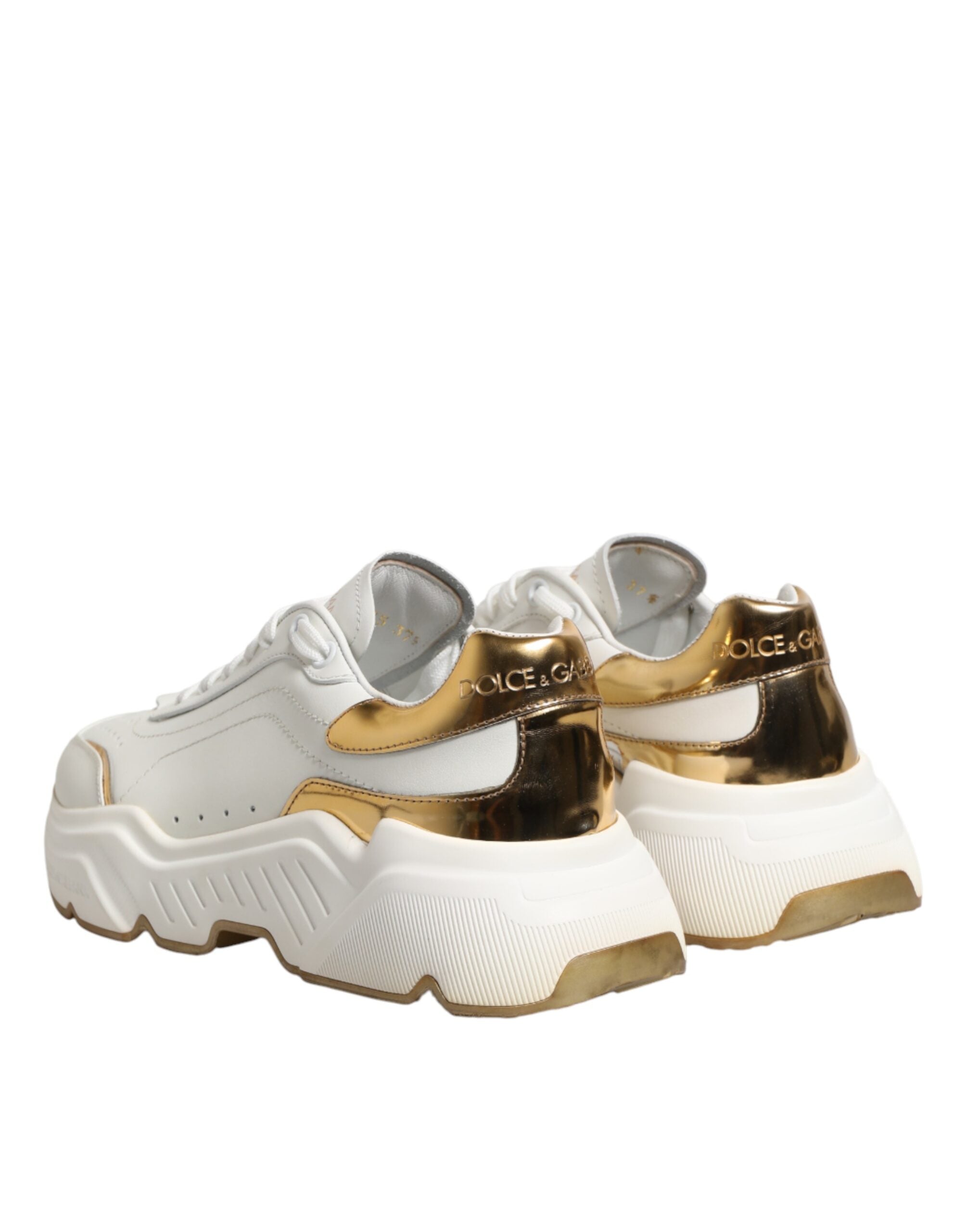 Dolce & Gabbana White Gold Daymaster Low Top Sneakers  Shoes