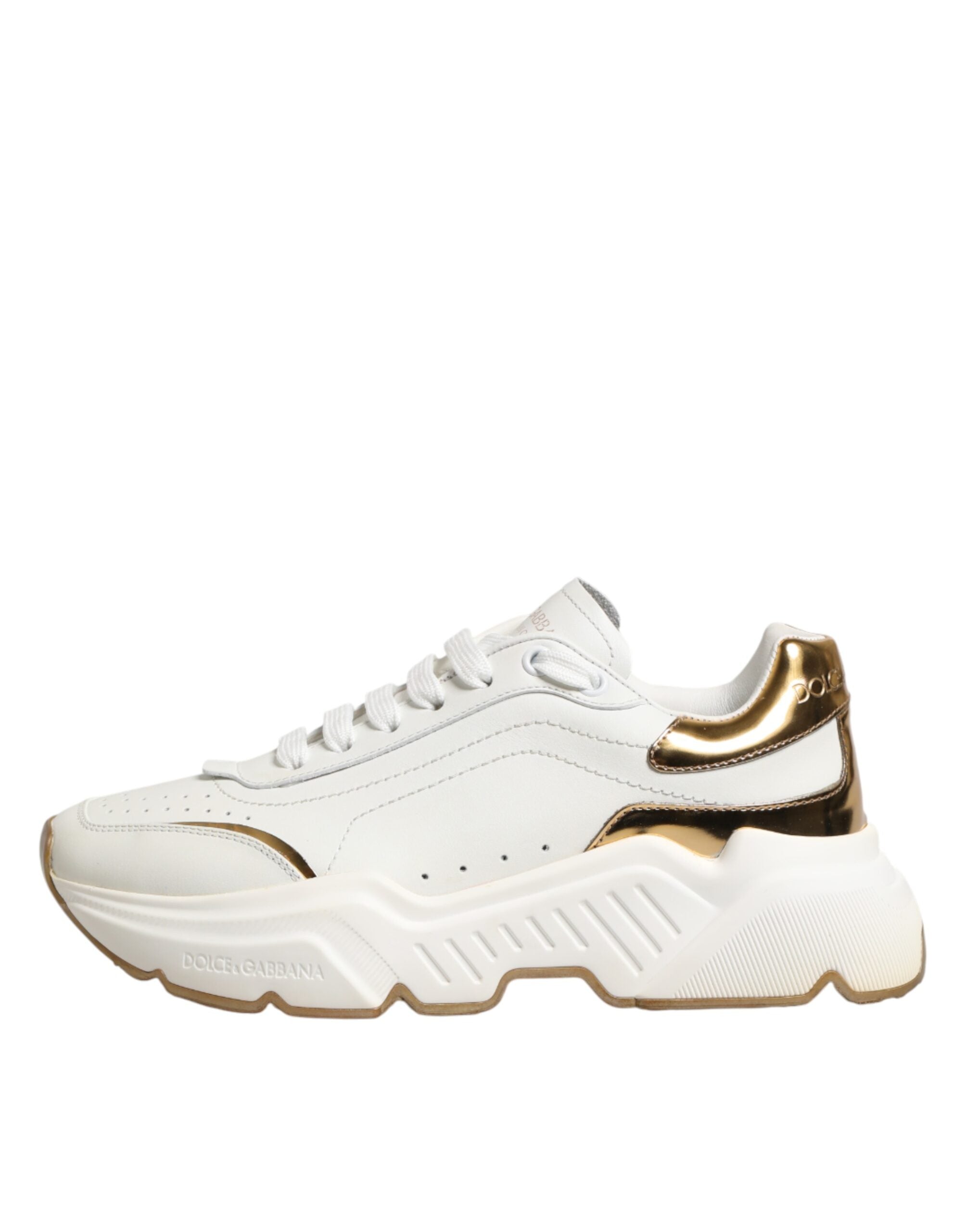 Dolce & Gabbana White Gold Daymaster Low Top Sneakers  Shoes