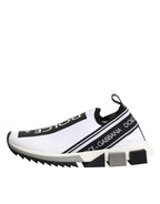 Dolce & Gabbana White Logo Low Top Sorrento Sneakers Shoes